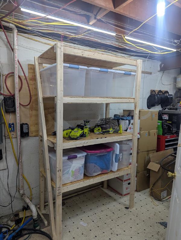 Basement Storage Shelves