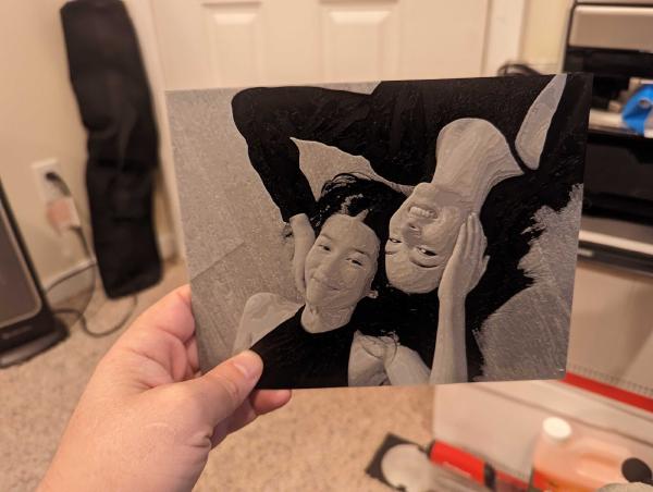 Multicolor Photo Relief Print